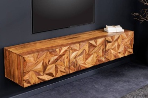 COMODA TV, ALPINE 160CM, LEMN MASIV DE SHEESHAM, MONTAJ SUSPENDAT, MODEL 3D, ARTIM GROUP SELECTION - Img 2