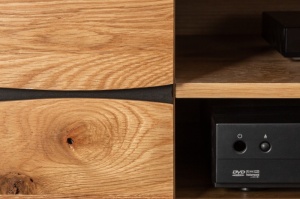 COMODA TV LIVING 160CM, EDGE, LEMN MASIV STEJAR, STIL INDUSTRIAL, ARTIM GROUP SELECTION - Img 4