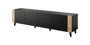 COMODA TV LIVING, FARO-RTV-CZ/DC, 200CM, MDF LAMINAT, PAL SI PLASTIC, STIL MODERN, CAMA