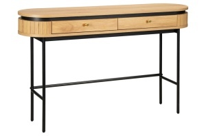 CONSOLA/BIROU, ATELIER 120CM, CU DOUA SERTARE, DIN LEMN DE MANGO SI METAL, ASPECT NATUR, ARTIM GROUP SELECTION