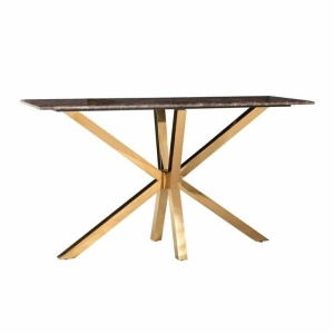 CONSOLA CONRAD, 150 CM, EFECT DE MARMURA MARO/AURIU, CONGLOMERAT SI METAL, STIL MODERN, RICHMOND INTERIORS