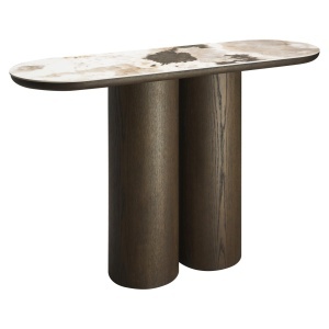 CONSOLA, LANGFORD 120CM, REALIZATA DIN MDF, FURNIR SI CERAMICA, CULOARE MARO/MARMURA, DESIGN DEOSEBIT, RICHMOND INTERIORS