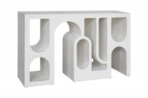 CONSOLA LIVING, ART AMBIENTE 120CM, MDF SI BETON, ALB, ARTIM GROUP