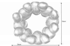 DECORATIUNE OGLINDA PERETE, VARIATION 70CM, COD 43222, METAL, DESIGN INDUSTRIAL - Img 6