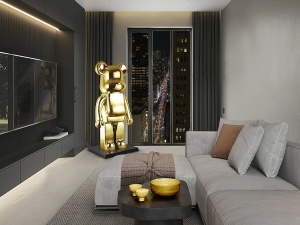 DECORATIUNE STATUETA, DORADO 160CM, FIBRA DE STICLA SI RASINA, ARTIM GROUP SELECTION