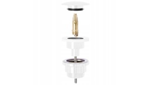 DOP LAVOAR REA UNIVERSAL, CU CLICK CLACK, ALB MAT, DIN ALAMA, CALITATE SUPERIOARA - Img 2