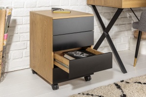 DULAP BIROU MOBIL, STUDIO, DIN MDF, CULOAREA STEJARULUI - Img 6