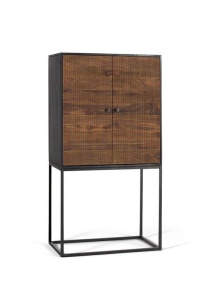 DULAP/BUFET LIVING 150CM, MARO/NEGRU, DIN LEMN DE MANGO SI METAL, GINER Y COLOMER - Img 3
