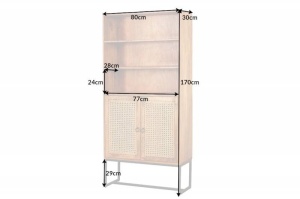 DULAP/ BUFET, VIENA 170CM, DIN LEMN MANGO SI METAL, COD 41803 - Img 7