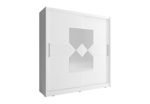 DULAP DORMITOR WIKI VII 200 ALB DESIGN MODERN PSK - Img 1