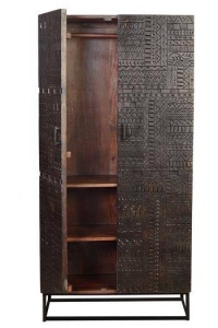 DULAP HIEROGLYPH 6872, MARO, LEMN DE MANGO SI METAL, STIL INDUSTRIAL G&C - Img 3