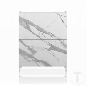 DULAP LIVING 90CM, EDDY MARMURA, COD 4684, STIL MODERN, REALIZATA PANOURI LAMINATE, EFECT MARMURA - Img 3