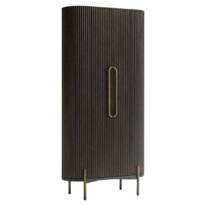 DULAP LUXOR, 190 CM, 7754, MARO/AURIU ANTICHIZAT, DIN LEMN DE STEJAR SI METAL, STIL VINTAGE