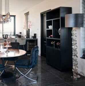 DULAP/ORGANIZATOR OAKURA, 210293, NEGRU, DIN FURNIR DE STEJAR, STIL INDUSTIAL, RICHMOND INTERIORS