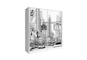 DULAP POP-ART ALB/NEGRU DESIGN MODERN PSK - Img 2