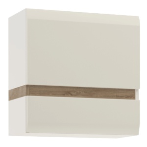 DULAP SUSPENDABIL LYNATET TYP 66, ALB EXTRA LUCIOS HG/STEJAR SONOMA INCHIS TRUFLU, DIN PAL LAMINAT SI MDF, STIL MODERN, TK