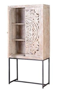 DULAP TALLA 176CM, NATURAL, DIN LEMN DE MANGO SI METAL, GINER Y COLOMER - Img 2