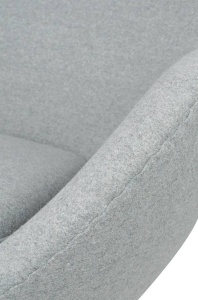 FOTOLIU CONFORTABIL EGG CLASSIC, GRI DESCHIS 17/CROM, DIN CASMIR SI METAL, STIL MODERN B2 - Img 8