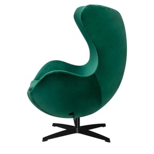 FOTOLIU CONFORTABIL EGG CLASSIC VELVET, VERDE/NEGRU, DIN CATIFEA SI METAL, STIL MODERN - Img 2