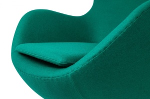 FOTOLIU CONFORTABIL EGG CLASSIC, VERDE SMARALD 41/NEGRU, DIN CASMIR SI METAL, STIL MODERN B2 - Img 5
