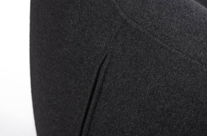 FOTOLIU CONFORTABIL EGG SZEROKI, NEGRU 4/NEGRU, DIN CASMIR SI METAL, STIL MODERN - Img 4