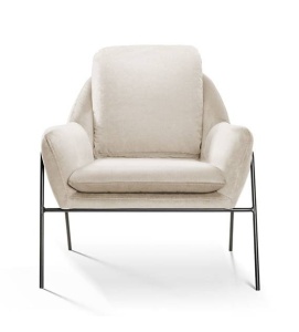 FOTOLIU CONFORTABIL MALI, BEJ/NEGRU, STIL MODERN, CONFECTIONAT DIN METAL SI CATIFEA - Img 2