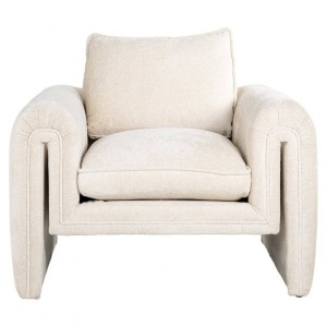 FOTOLIU CONFORTABIL SANDRO, ALB, TAPITERIE CHENILLE, STIL MODERN, RICHMOND INTERIORS - Img 2