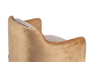 FOTOLIU CONFORTABIL VENICE, ALB/MARO/AURIU, DIN TEXTIL SI PIELE ECOLOGICA, STIL MODERN - Img 4