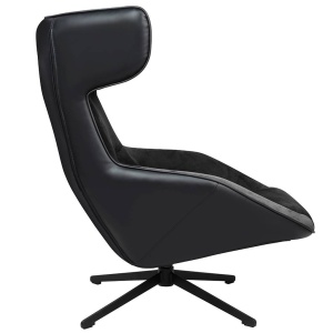 FOTOLIU CONFORTABIL VITA, NEGRU, TAPITAT IN CATIFEA SI PIELE ECOLOGICA, STIL MODERN B2 - Img 3