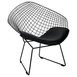FOTOLIU CONFORTABIL VOLIER SOFT, NEGRU, DIN METAL SI PIELE ECO, STIL MODERN