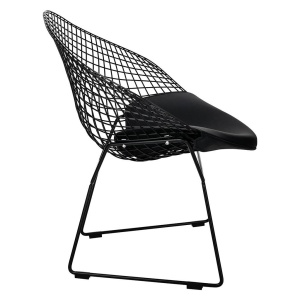 FOTOLIU CONFORTABIL VOLIER SOFT, NEGRU, DIN METAL SI PIELE ECO, STIL MODERN - Img 2