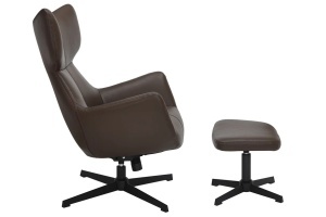 FOTOLIU CU TABURET, VOGUE ROTATIV 360 GRADE, PIELE ECO MARO SI CADRUL METALIC, ARTIM GROUP SELECTION - Img 2