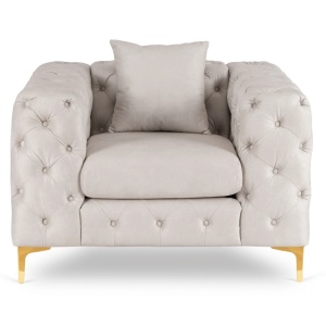 FOTOLIU DEOSEBIT, ARTIM MEBLE, MATERIAL TEXTIL( CATIFEA) SI SUPORT METALIC, CULOARE CREM/AURIU, STIL MODERN