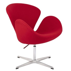 FOTOLIU REGLABIL SWAN PREMIUM, ROSU/CROM, TAPITERIE DIN CASMIR, STIL MODERN
