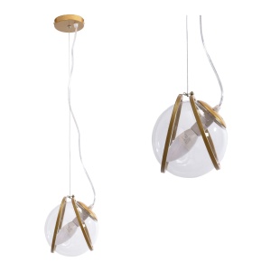 Lampa APP1089-1CP GOLD TRANSPARENT - Img 2