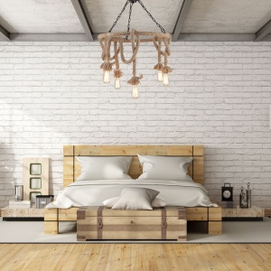 LAMPĂ DE PLAFON CU CANDELIER 5 E27 APP677-5CP - Img 3