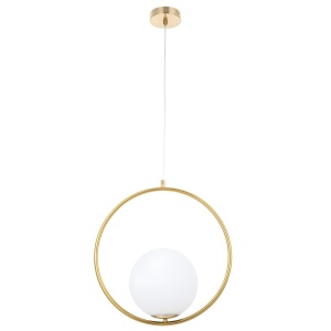 Lampă de tavan suspendata din sticlă aurie alba G109-1W Gold