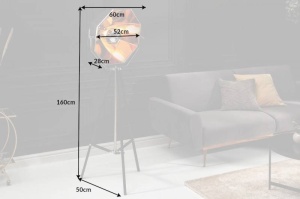 LAMPADAR DEOSEBIT 160CM, STUDIO, COD 40779, NEGRU/AURIU, DESIGN MODERN - Img 7