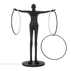 LAMPADAR EXCLUSIVIST 223CM, HUMAN CIRCULO, FIBRA DE STICLA SI LED
