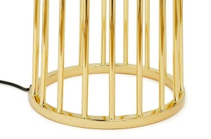 LAMPADAR HOLMES STRAIGHT, AURIU/NEGRU, DIN OTEL CARBON SI TEXTIL SATINAT, STIL MODERN - Img 2