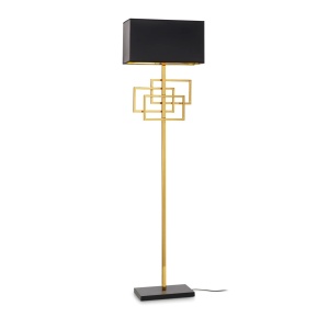 LAMPADAR LUXURY PT1, NEGRU/ALAMA, DIN METAL, STIL MODERN