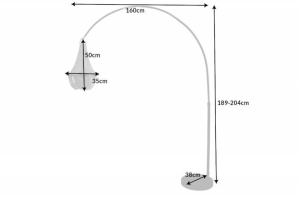 LAMPADAR, ROYAL BLACK 170/210CM, COD 40688, DIN METAL SI MARMURA