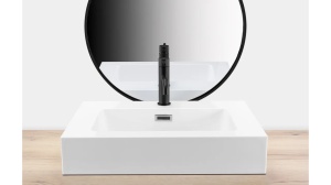 LAVOAR REA ALISON, 61 CM, ALB, DIN CONGLOMERAT, CALITATE SUPERIOARA - Img 3
