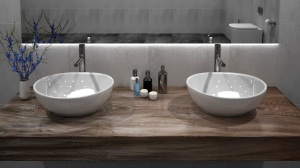 LAVOAR REA AVILA, 40.5CM, DIN CERAMICA, CALITATE SUPERIOARA, REA - Img 2