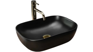 LAVOAR REA BELINDA, 46 CM, NEGRU MAT, DIN CERAMICA, CALITATE SUPERIOARA - Img 5