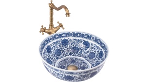 LAVOAR REA BELLA, 41,5 CM, ALBASTRU, DIN CERAMICA, CALITATE SUPERIOARA