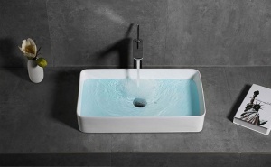 LAVOAR REA DENIS, ALB, 61,5 CM, DIN CERAMICA, CALITATE SUPERIOARA - Img 4