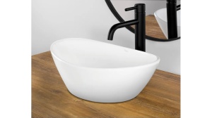 LAVOAR REA KATE, ALB, 45 CM, DIN CERAMICA, CALITATE SUPERIOARA - Img 4