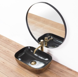 LAVOAR REA PALOMA, 46CM, NEGRU COLOUR, DESIGN DEOSEBIT, CALITATE SUPERIOARA, REA - Img 5
