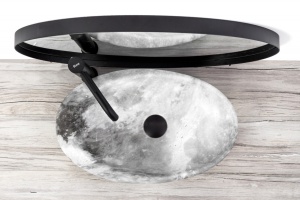 LAVOAR REA ROXY C, STONE LIGHT GREY, EFECT DE PIATRA GRI DESCHIS, 49CM, DIN CERAMICA, CALITATE SUPERIOARA - Img 3